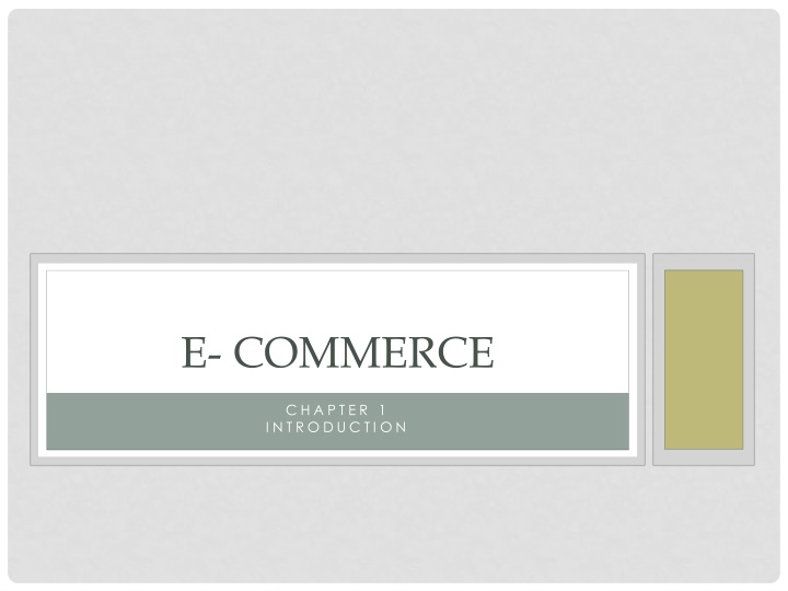 E- COMMERCE