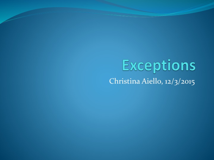 Christina Aiello, 12/3/2015