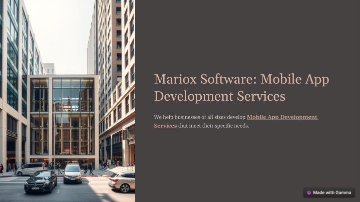 mariox software mobile app development services n.w