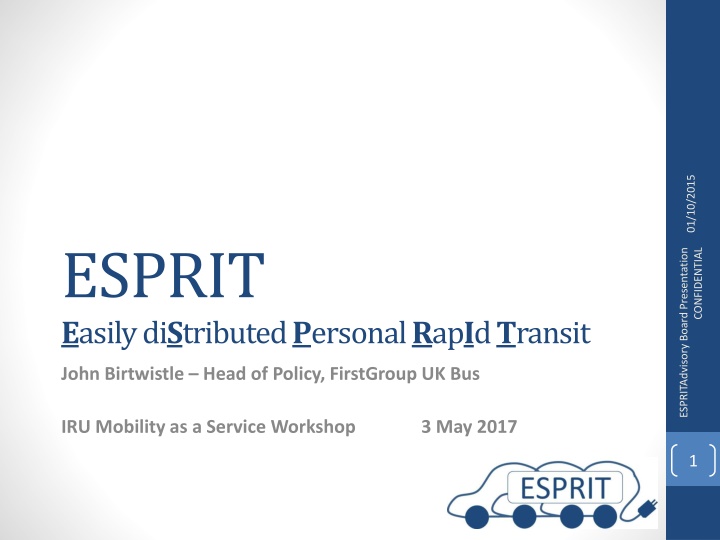 ESPRIT Advisory Board Presentation - Achievements and Partnerships