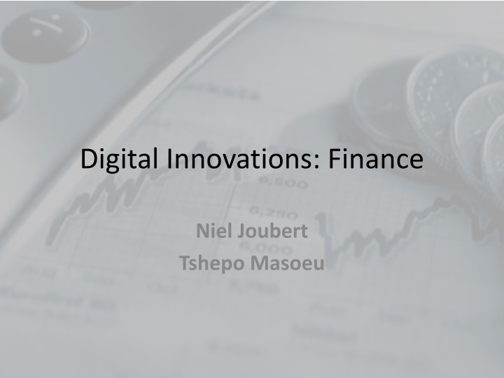 Digital Innovations: Finance