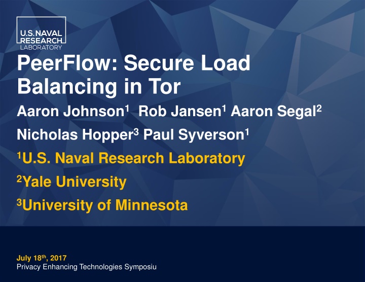 Secure Load Balancing in Tor: Overview and Solutions