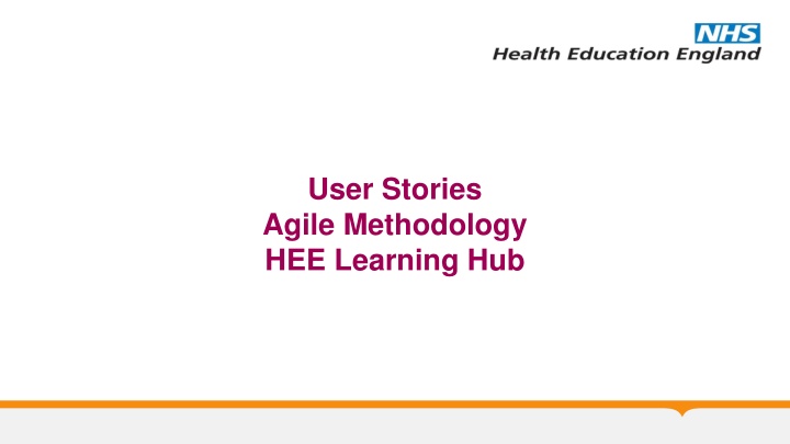 User Stories Agile Methodology HEE Learning Hub