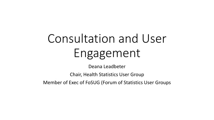 User Engagement in Statistics Review
