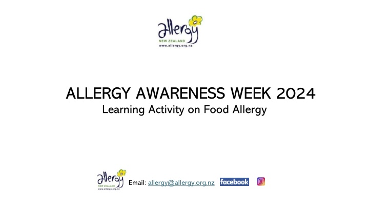Food Allergy Learning Activity 2024