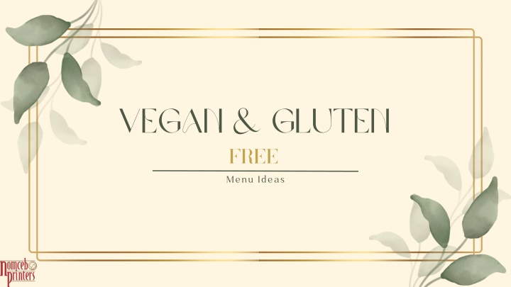 vegan gluten free menu ideas n.w