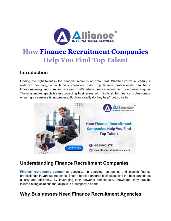 how finance recruitment companies help you find n.w