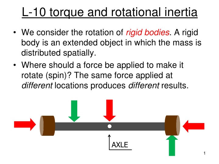 L-10 torque and rotational inertia