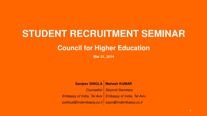 STUDENT RECRUITMENT SEMINAR