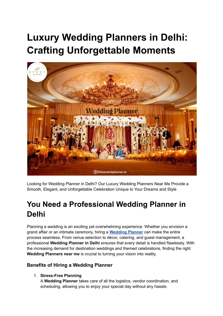 luxury wedding planners in delhi crafting n.w