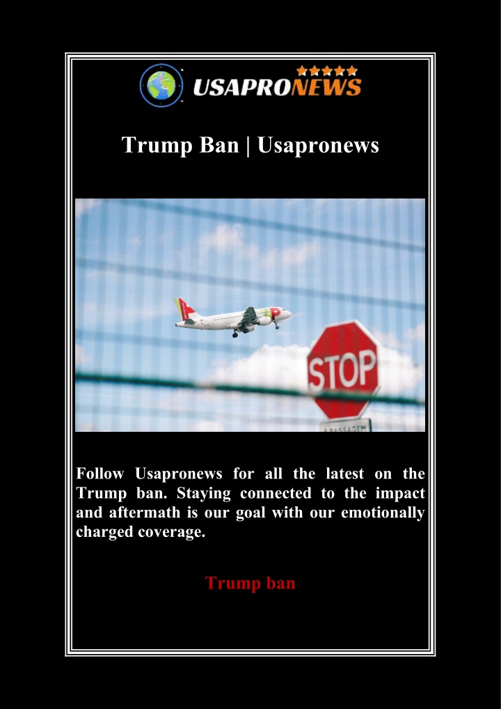 trump ban usapronews n.w