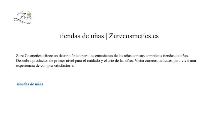 tiendas de u as zurecosmetics es n.w