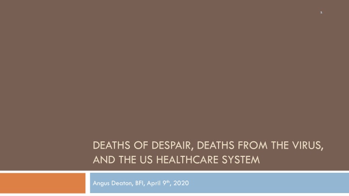 Deaths of Despair: Impact on US Healthcare System