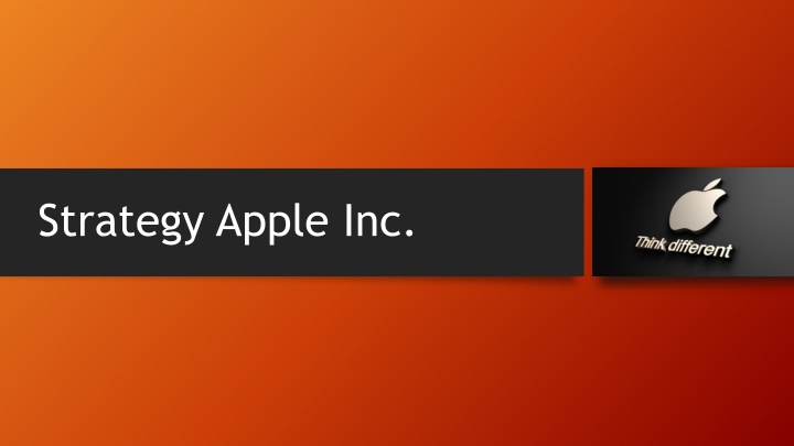 Strategy Apple Inc.