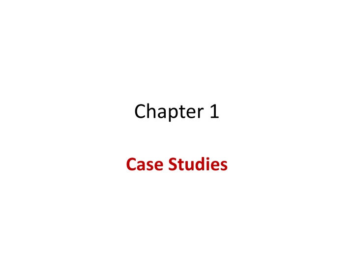 Case Studies: Operating Systems Overview