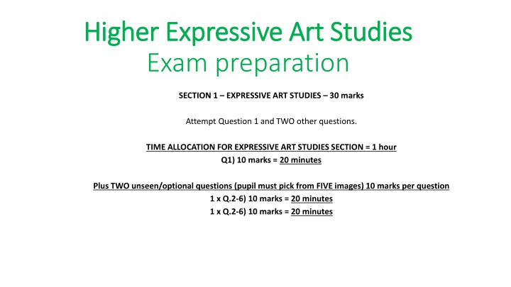 Higher Expressive Art Studies