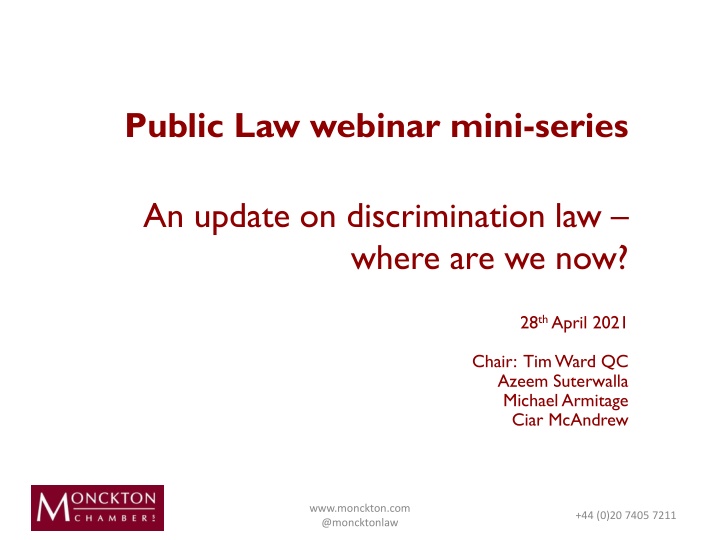 Update on Discrimination Law: Where Are We Now? An Insightful Discussion