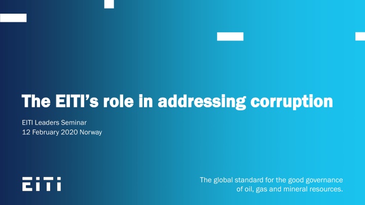 Role of EITI in Addressing Corruption in Extractive Sector