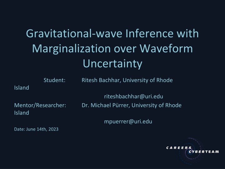 Gravitational Wave Inference: Marginalization over Waveform Uncertainty