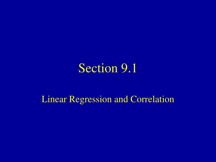 Linear Regression and Correlation in Data Analysis