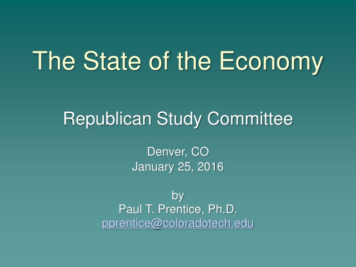 The State of the Economy