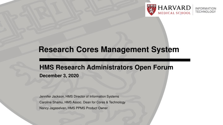 Research Cores Management System