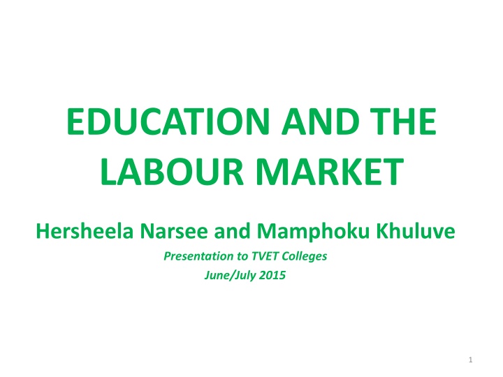 Education and Labour Market Insights