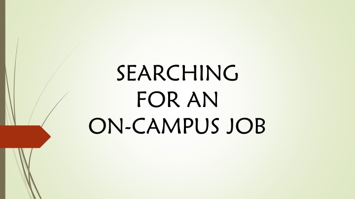 On-Campus Job Search Guide