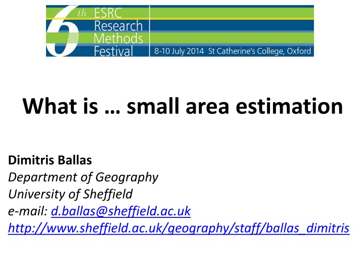 Small Area Estimation: Data, Sources, and Relevance