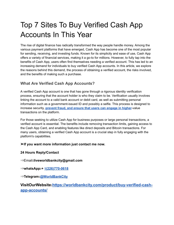 top 7 sites to buy verified cash app accounts n.w