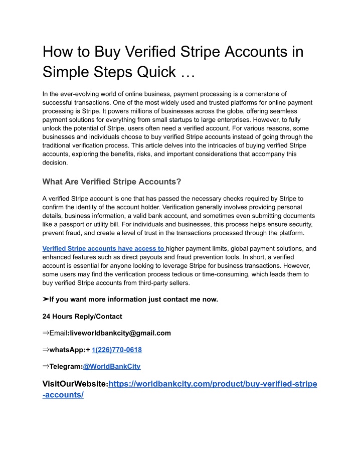 how to buy verified stripe accounts in simple n.w