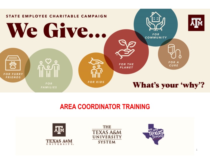 Area Coordinator Training Overview for 2022 SECC Contact Information