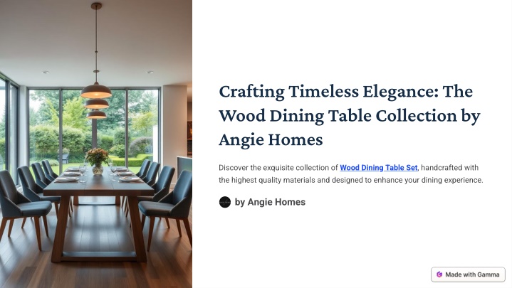 crafting timeless elegance the wood dining table n.w