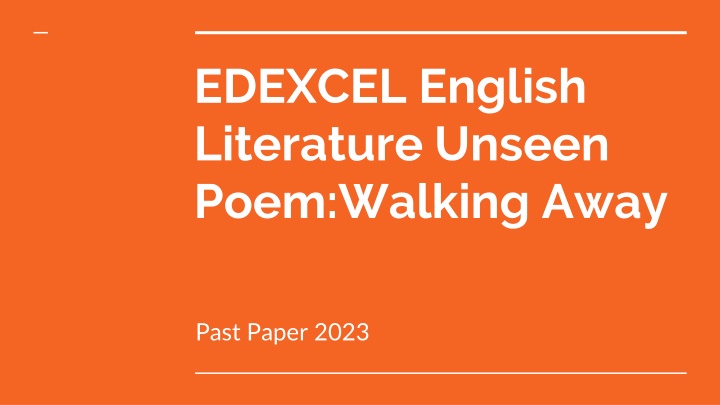 Parental Reflections in 'Walking Away' Poem