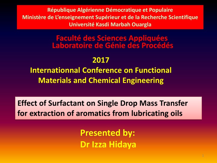 Effect of Surfactant on Single Drop Mass Transfer for Aromatics Extraction