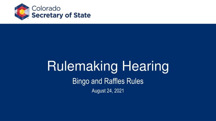 Rulemaking Hearing