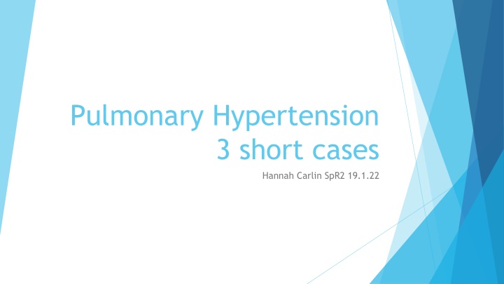 Pulmonary Hypertension