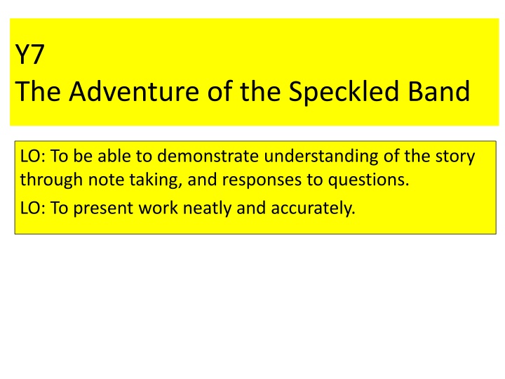 The Speckled Band - Clue Analysis and Deductions