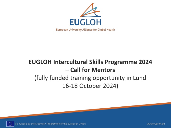 EUGLOH Intercultural Skills Programme 2024 Call for Mentors