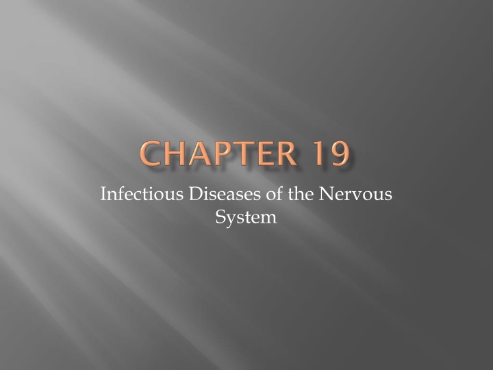 Infectious Diseases of the Nervous System Overview