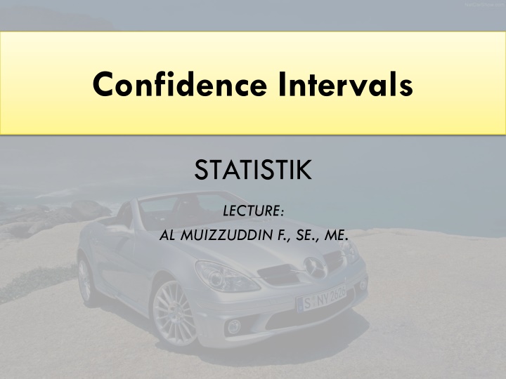 Confidence Intervals