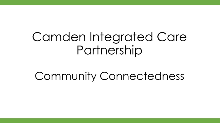 Camden Integrated Care Partnership