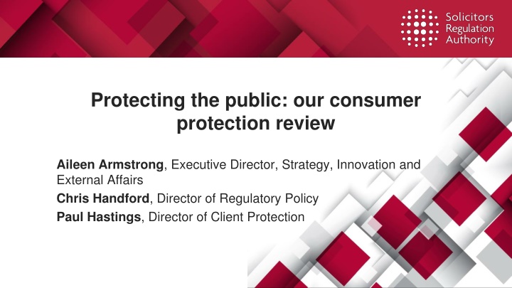 Protecting the public: our consumer  protection review