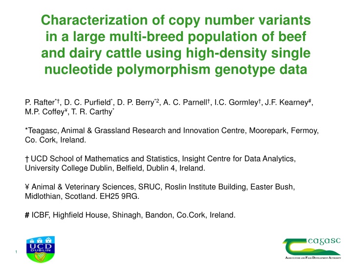 Characterization of Copy Number Variants in Cattle Population