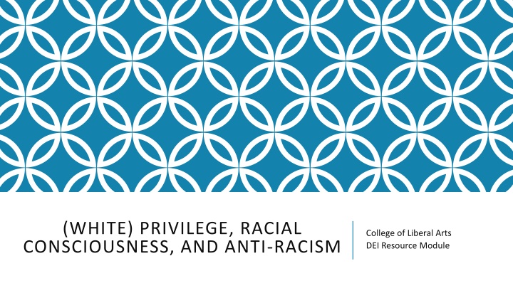 Privilege, Racial Consciousness, and Anti-Racism in College