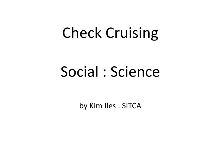Check Cruising Social Science: Learning about Work Ethics and Sampling