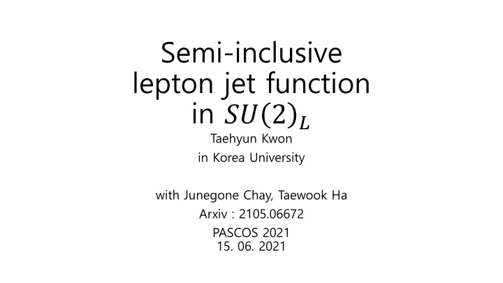 Semi-inclusive lepton jet function