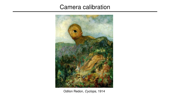 Camera calibration