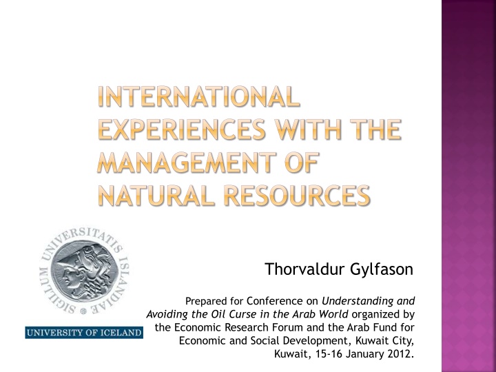 International Experiences with Natural Resource Management