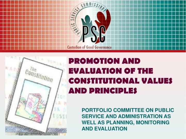 Promotion and Evaluation of Constitutional Values